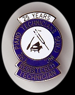 25 Year Piano Tuner Pin